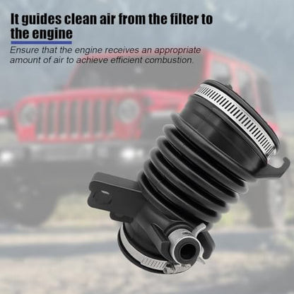 HZEL Car Air Cleaner Intake Hose Tube, OEM#17225-R1A-A01 Rubber Vehicle Engine Filter Air Intake Hose Duct with 3 Clamps, Auto Engine Filter Boot Replacement, Compatible with Civic Ilx