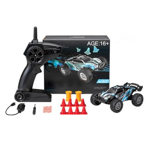 LOCHE RC Offroad Car, 1/32 RC Mini Electric Drift Off-Road Vehicles Remote Control Car, 20km/h High Speed 2.4G All Terrain Off-Road Truck Halloween Surprising Gifts for Boys - RTR Version - color: Blue