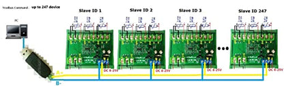 4ch DC 12V 24V -40~500 Celsius PT100 RTD RS485 Temperature Sensor Module Modbus RTU Platinum Thermal Resistance Collector (1PCS A 12V Only Board) - color: 1PCS A 12V Only Board