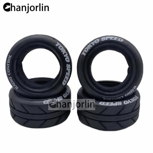 1/10 RC On Road Tires OD 2.56" Soft Rubber Rally Racing Tyres For 1:10 Street Touring Drift Car Tamiya TT01 TT02 XV01 TA06 A959 PTG2 HPI KYOSHO HSP PTG2 Traxxas RC On-Road Wheels 4PCS