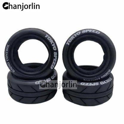 1/10 RC On Road Tires OD 2.56" Soft Rubber Rally Racing Tyres For 1:10 Street Touring Drift Car Tamiya TT01 TT02 XV01 TA06 A959 PTG2 HPI KYOSHO HSP PTG2 Traxxas RC On-Road Wheels 4PCS