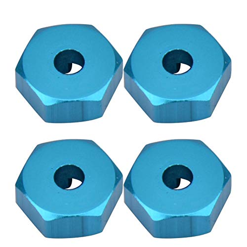 Wheel Hex Adapter, 4 Pcs Metal 7mm to 12mm Wheel Hex Hub Adapter for RC Spare Part RC Car Upgrade Parts