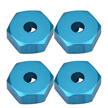 Wheel Hex Adapter, 4 Pcs Metal 7mm to 12mm Wheel Hex Hub Adapter for RC Spare Part RC Car Upgrade Parts
