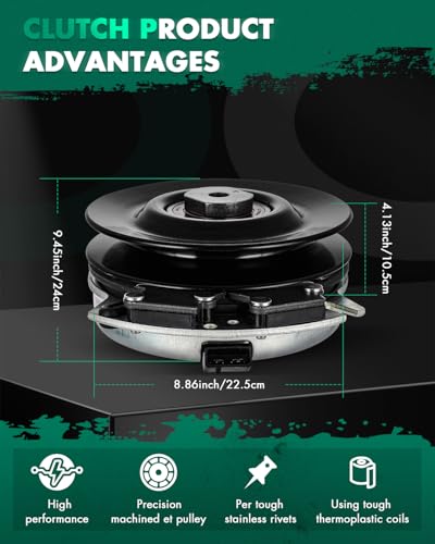 SCITOO Lawnmower PTO Clutch Fit for John Deere for Scotts GY20108 GY20652 | GY20878 GY21340 |for Warner 5219-20 5219-73 - style: GY20652