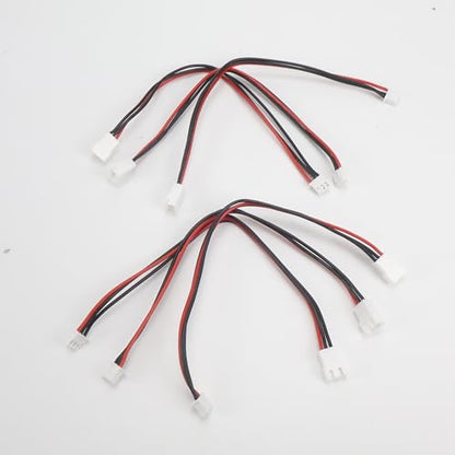 6PCS JST-XH 2S Balance Plug Extension Lead, 22AWG 200mm Silicone Wire for RC Lipo Battery Charger FPV Drone Quadcopter DIY