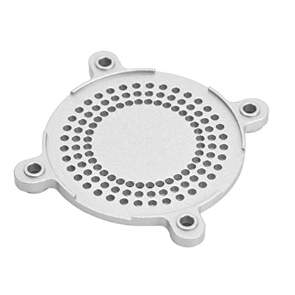 RC Fan Cover 50mm Aluminum Alloy CNC Machining ESC Cooling Fan Cover, Lightweight Protective Cover for RC Car ESC with Enhanced Heat Dissipation and Rugged Design (Silver) - color: Silver