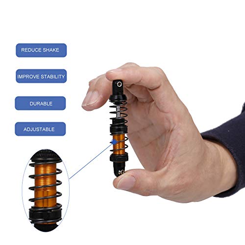 GoolRC 4pcs 70mm Metal Shock Absorber Damper Adjustable for 1/10 Tamiya CC01 RC Crawler Off-road Car - size: 70mm