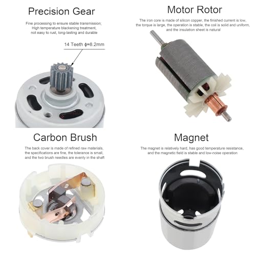 RS550 DC Motor 8.2mm 14 Teeth Gear Micro Motor 21V 28000RPM Electric Saw Motor for Mini Saw Reciprocating Saw