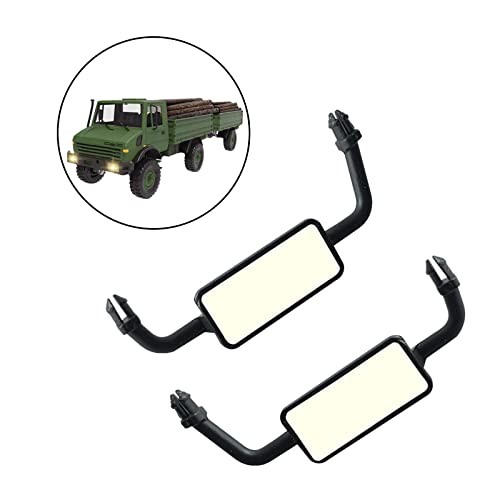 Generic Metal Trailer Upgrade Kit for 1/12 Scale RC Crawler Car, Rearview Mirror
