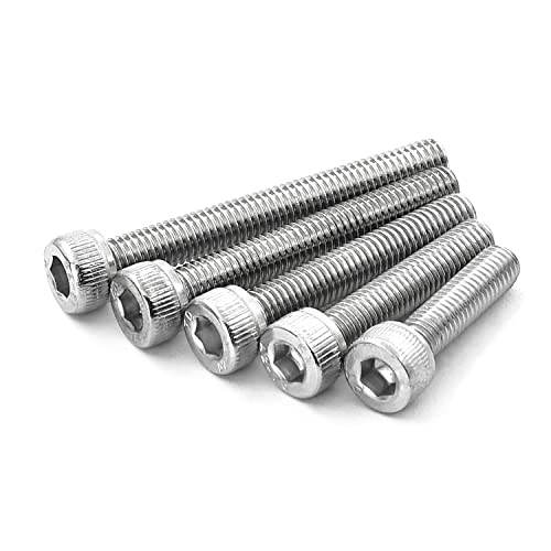 M5 x 20mm 25mm 30mm 35mm 40mm Hex Socket Head Cap Screws Bolts 304 Stainless Steel Allen Hex Drive Metric Machine, Fully Threaded, Assortment Kit 50PCS - size: M5 x 20/25/30/35/40mm (50PCS)