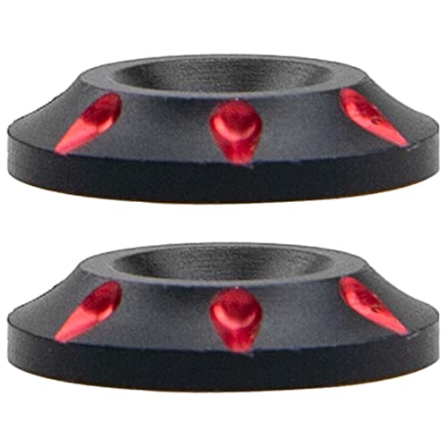 4Pack Vgoohobby 1/8 Universal Rear Wing Buttons Gasket Fixed Wing Spacers Compatible with Arrma Traxxas HPI HSP Redcat Axial Tamiya 1/8 RC Buggy Truck Racing Car (Red) - color: Red