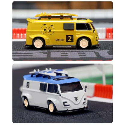 LDARC V64 Mini Van, 1/64 2.4G RWD Full Proportion Toy Car with Light, Creative Remote Control Car Toy Model Gift - Yellow - color: Yellow