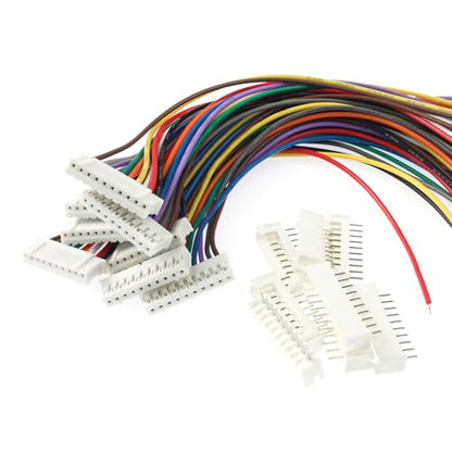 40Pcs jst ph 2.0 Connectors kit 10 pin Connector Include 20pcs Mini Connector Plug Female with 150mm Cable Wire & 20 pcs Male Micro - size: Jst-2.0-Ph-10Pin-20pcs