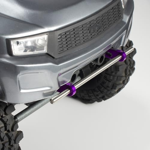 Aluminum Adjustable Front Rear Modular Bumper Mount Set for 1/10 RC Crawler Chassis LCG Rigs Comp Builds TRX4 SCX10 Gspeed Power Wagon Cliffhanger Body (Black) - color: Black