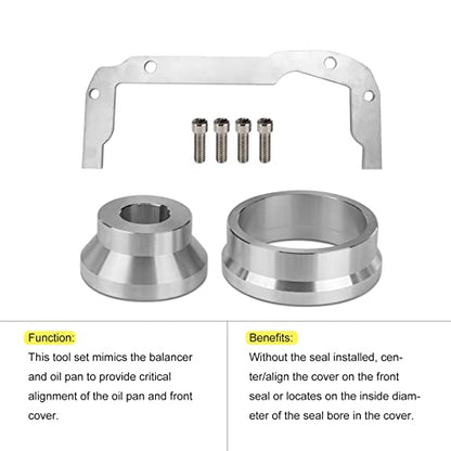 3mirrors LS Alignment Tool, Oil Diverter Barbell Front and Rear Cover Billet Alignment Tool & Oil Pan Alignment Tool Fits for GM LS Engines LS1 LS2 LS3 LS4 LS6 LS7 LS9 LSA L99 LS9 4 4.8 5.3 5.7 6.0