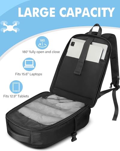 Neo 2 Case, for DJI RC 2, RC-N3 / RC-N2 Controller, Drone Backpack | Fits 15.6'' Laptop, Expandable, 30L Waterproof Drone Backpack, Hard Carrying Case for DJI Fly More Combo, Travel Backpack