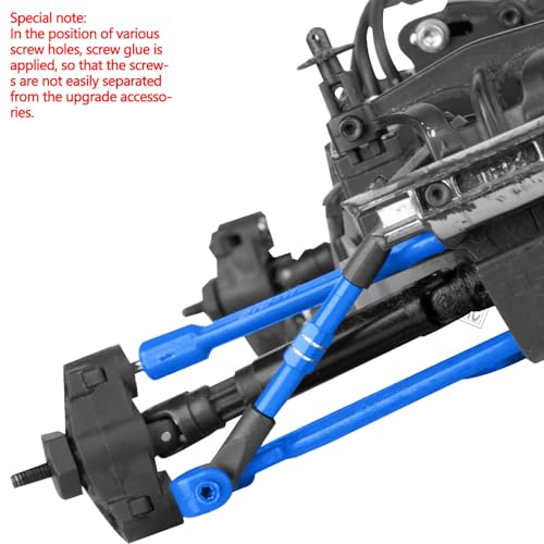 RC Adjustable Turnbuckles Links Upgrades Parts for 1/16 Mini E-Revo Summit Truck RC Car.Aluminum Front Rear Adjustable Turnbuckles Camber Links Toe Link Hops Up,Navy Blue - color: Navy Blue(for 1/16)