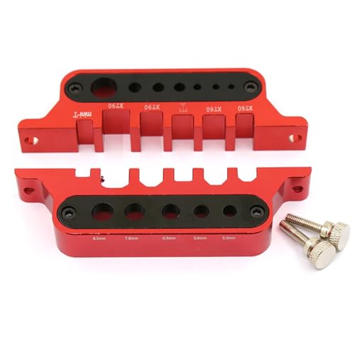 Aluminum Alloy RC Model RC Car Cable Connector Soldering Tool Holder Welding Tool RC Repair Tool Kit for XT60, XT90, T Plug, Mini T Plug (Red) - color: Red