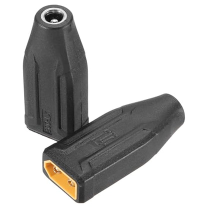 MECCANIXITY 2 Pack XT60 Adapter, XT60 Male to DC5525 Female 5.5 x 2.5mm Wireless Adapter, XT60 Connectors Wireless for Solar Panel, Laptop Power Supply - style: XT60 Male to DC5525 Female