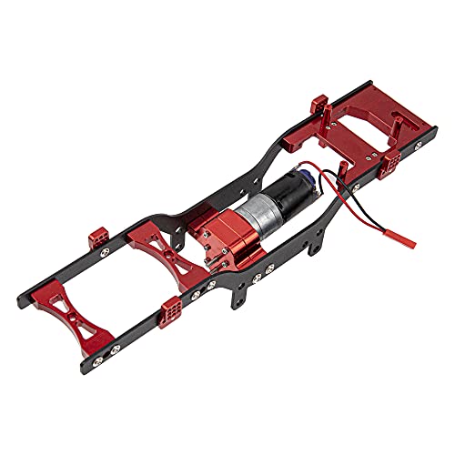 ShareGoo Metal Body Chassis Frame Car Shell Suspension Bracket with 370 Motor kit Compatible with MN Model D90 D91 MN45 MN99 MN99S 1/12 RC Car (Red) - color: Red