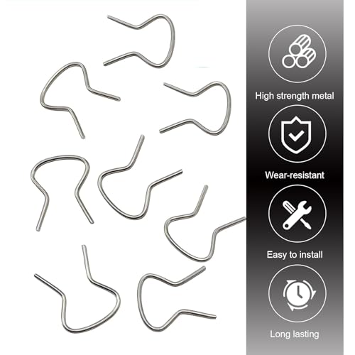 20 PCS Car Window Crank Handle Retainer Clips, Window Handle Metal Retaining Clips Assortment, Universal for Most Cars (Silver) - size: 20 PCS