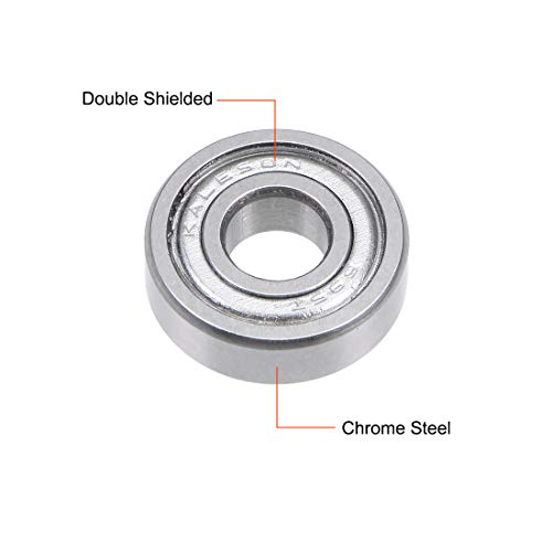 uxcell 695ZZ Deep Groove Ball Bearing 5x13x4mm Double Shielded Chrome Steel Bearings 5-Pack - size: 5mmx13mmx4mm