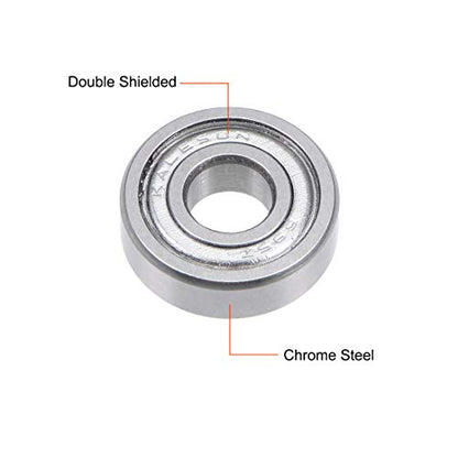 uxcell 695ZZ Deep Groove Ball Bearing 5x13x4mm Double Shielded Chrome Steel Bearings 5-Pack - size: 5mmx13mmx4mm