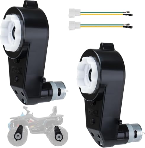 2Pcs 24V RS555 40000RPM Ride On Upgrade Motor Gearbox Powered Wheels Electric Motor 12V&18V&20V&24V High Speed Engine Kid Trax Upgrade Replacement Parts