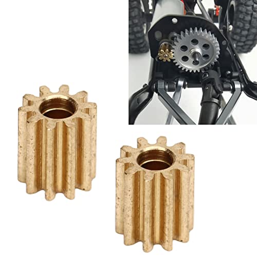 RC Car Brushed Motor Gear, Durable High Precision Replacement, 1/24 Scale RC Crawler Gear Set, 5PCS for RC Enthusiasts Beginners Off Road Crawling