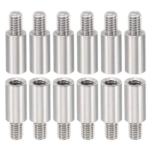 PATIKIL 24pcs M4 Standoffs, M4 12+6mm Spacer Standoffs Steel Threaded Standoffs Screws Kit 4mm ID 6mm OD Metric Male Female Thread Adapters for Circuit Board PCB RC Drones Motherboard - size: 12+6mm L