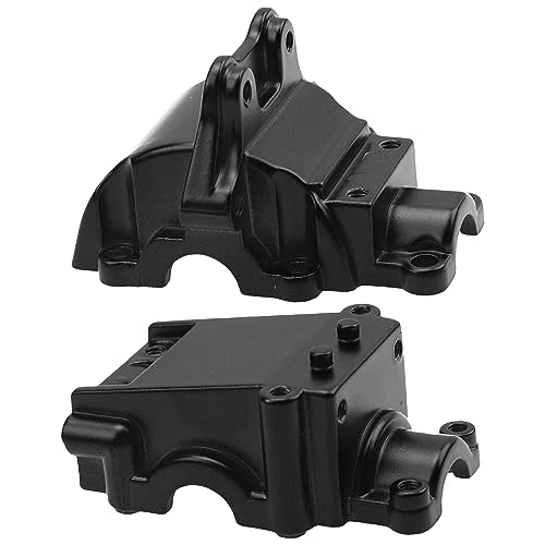 ShareGoo Metal Differential Gearbox Housing Cover & Differential Gear Set Compatible with WLtoys 144010 144001 144002 124016 124017 124018 124019 RC Car (Black) - color: Black