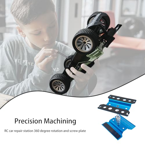 RC Car Stand RC Repair Stand 360 Degree Rotation Lift or Lower for Traxxas Arrma Redcat Axial RC4WD HSP Losi 1/8 1/10 1/12 1/16 Scale RC Crawler Car Truck Buggies (Sky Blue) - color: Sky Blue