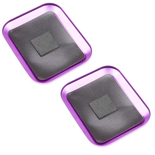 Replacement Part For 1PC 2PCS Screws Bolts Tray With Magnetic Pad For Cell Phone Repair RC Hobby Model Car Repair Tools Aluminium Screw Magnetic Tray - (Color: 2PCS Purple) - color: 2PCS Purple