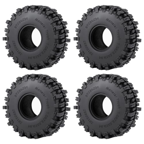 SWX 1.0 Soft Mud Tires 64x27mm 4Pcs for TRX4M SCX24 | Mud Tires, 64x27mm, Soft Compound, TRX4M, SCX24, 1.0, 4Pcs