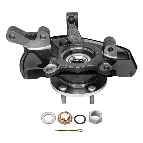 Detroit Axle - Front Steering Knuckles & Wheel Bearing Hubs for | Dodge Caliber Jeep Patriot Compass 2007-2017, 2008 2009 2010 2011 2012 2013 2014 2015 2016 Knuckles with Wheel Bearing Hubs