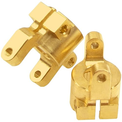 Heavy Duty Brass C Hub Carrier Caster Block C Base Weights Upgrades Part Compatible with Axial SCX10 II 90046 90047 1/10 RC Crawler Car