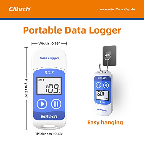 Elitech RC-5 USB Temperature Data Logger Recorder 32000 Points High Accuracy (50 Pack) - size: 50Pack
