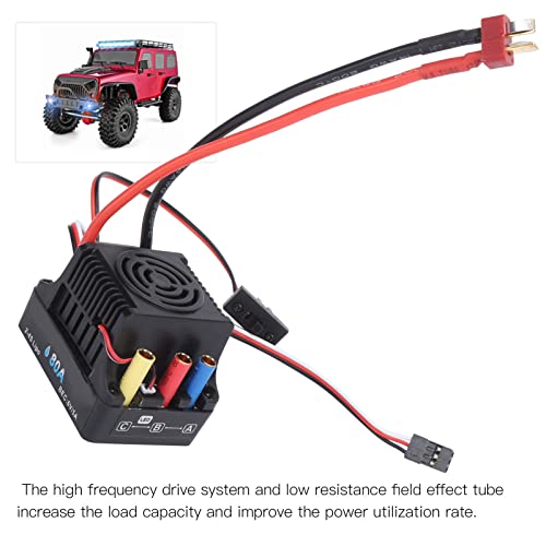 VBESTLIFE 80A Brushless ESC, RC 80A Brushless ESC Electronic Speed Controller for 1/8 RC Car Upgrade Parts