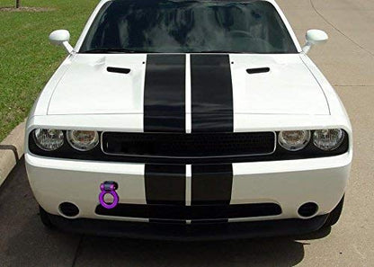 x xotic tech JDM Track Racing Style Bumper Trailer Tow Hook Ring Decoration Sticker Universal Fit All Car Truck SUV, Purple - color: Purple