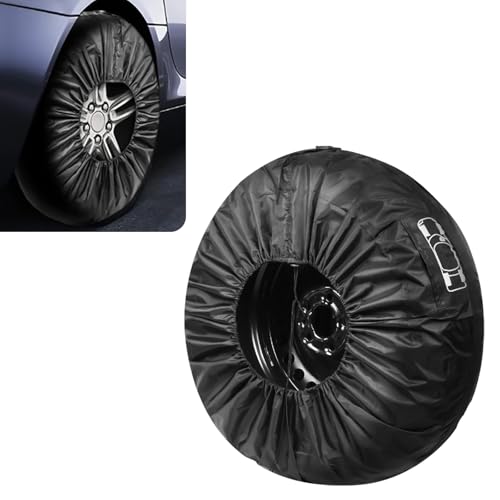 Spare Tire Bag with Adjustable Elastic Strap Car Dustproof Tires Protector for All Seasons, 26" Oxford Cloth Tire Sunproof 13"-18" Spare Tires Storage Bag, Universal for Most Cars (Small)