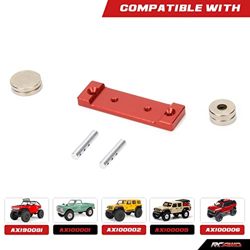 RCAWD Magnets Body Post for 1/24 Axial SCX24 Upgrades Crawlers, Body Mount Aluminum Parts for AXI90081 AXI00001 AXI00002 AXI00005 AXI00006 Red - color: Red