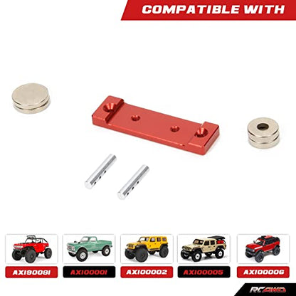 RCAWD Magnets Body Post for 1/24 Axial SCX24 Upgrades Crawlers, Body Mount Aluminum Parts for AXI90081 AXI00001 AXI00002 AXI00005 AXI00006 Red - color: Red
