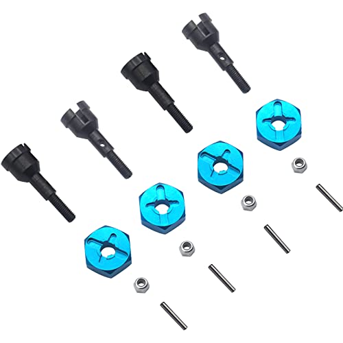 4Pack Vgoohobby RC Wheel Axle Shaft Locknuts with 7mm to 12mm Wheel Hex Hub Convert Adapter Compatible with Wltoys A959 A969 A979 K929 RC Car 1/18 Scale RC Car