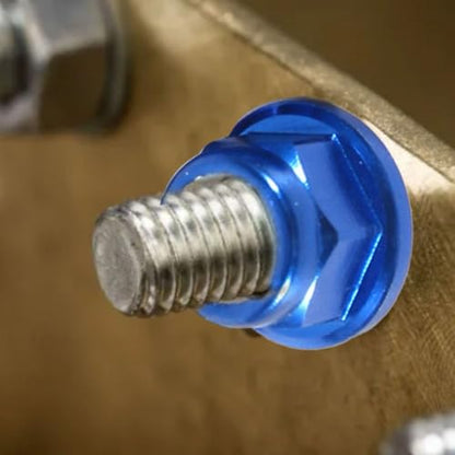 Insert Lock Nuts – Aluminum Alloy Hex Flanged Nylon Lock Nuts,Avoid Loosening Hardware Fasteners for RC Car Truck Crawler Wheels(M4,Black)(Blue-M3) - color: Blue-M3