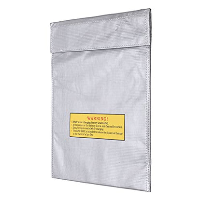 Lipo Battery Explosion Proof Bag, Fireproof Lithium Battery Safe Guard Bag, Nylon Charging Storage for Safe Storage, Silver - size: Silver