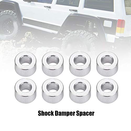 Cosiki Spacers, Spacer, 8pcs/Set RC Spacer Axial SCX10 RC Car Aluminium Alloy Washer Soild RC Shock Damper Spacer for RC Crawler, RC Truck, RC Car