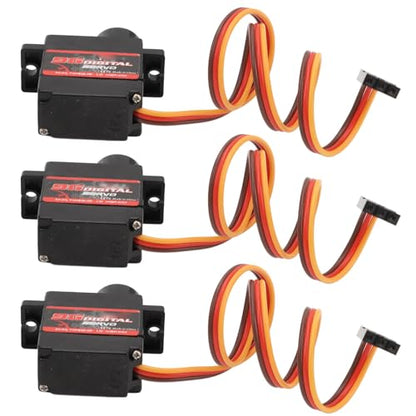 Focket 3Pcs RC Servo High Torque Servo Motors, DC4.8-6V Waterproof Full Metal Gear Servo for RC Crawler Car Boat Robot DIY Digital Servo for 1 6, 1 8, 1 10, 1 12 R C Model DIY Car Robot