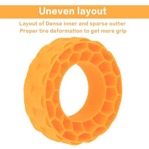 MEUS RACING Soft Silicone Rubber Inserts for 68-72mm 1.3" Tires (Orange) - color: Soft