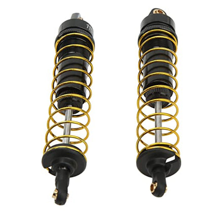 RC Shock Absorber Set 2Pcs, 115mm/4.5in Oil Pressure Adjustable Damper | For 1/10 Crawler Car Axial SCX10 90046, Assembled with Springs, Smooth Damping Response,Aluminum Build, Easy Tuning - color: Black