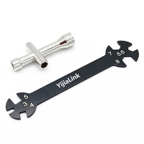 RC Multi-Function Car Turnbuckle Wrench with Cross Wrench for RC Car Repair Work